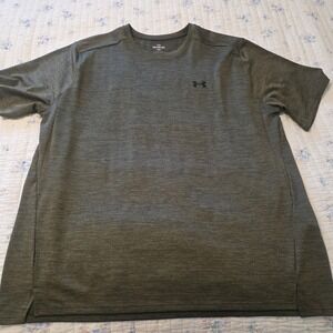 Under Armour Shirt Mens 2XL Green Tech Textured Loose Athletic Short Sleeve NWOT